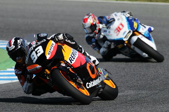 Marc Márquez at Moto2 Jerez official test