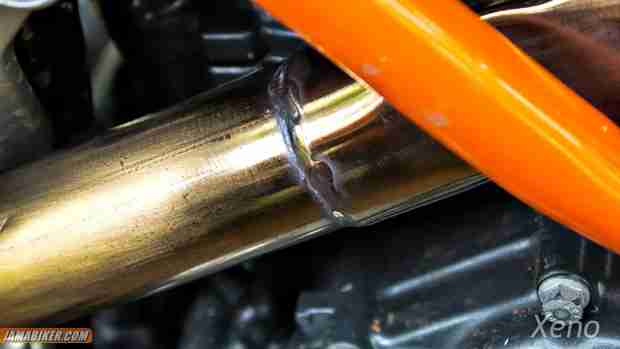 ktm duke 390 ugly exhaust weld