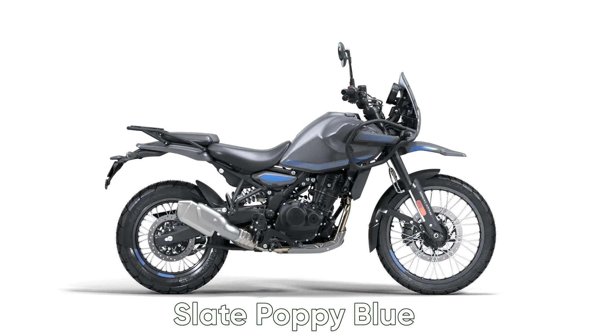Himalayan 450 Slate Poppy Blue colour option