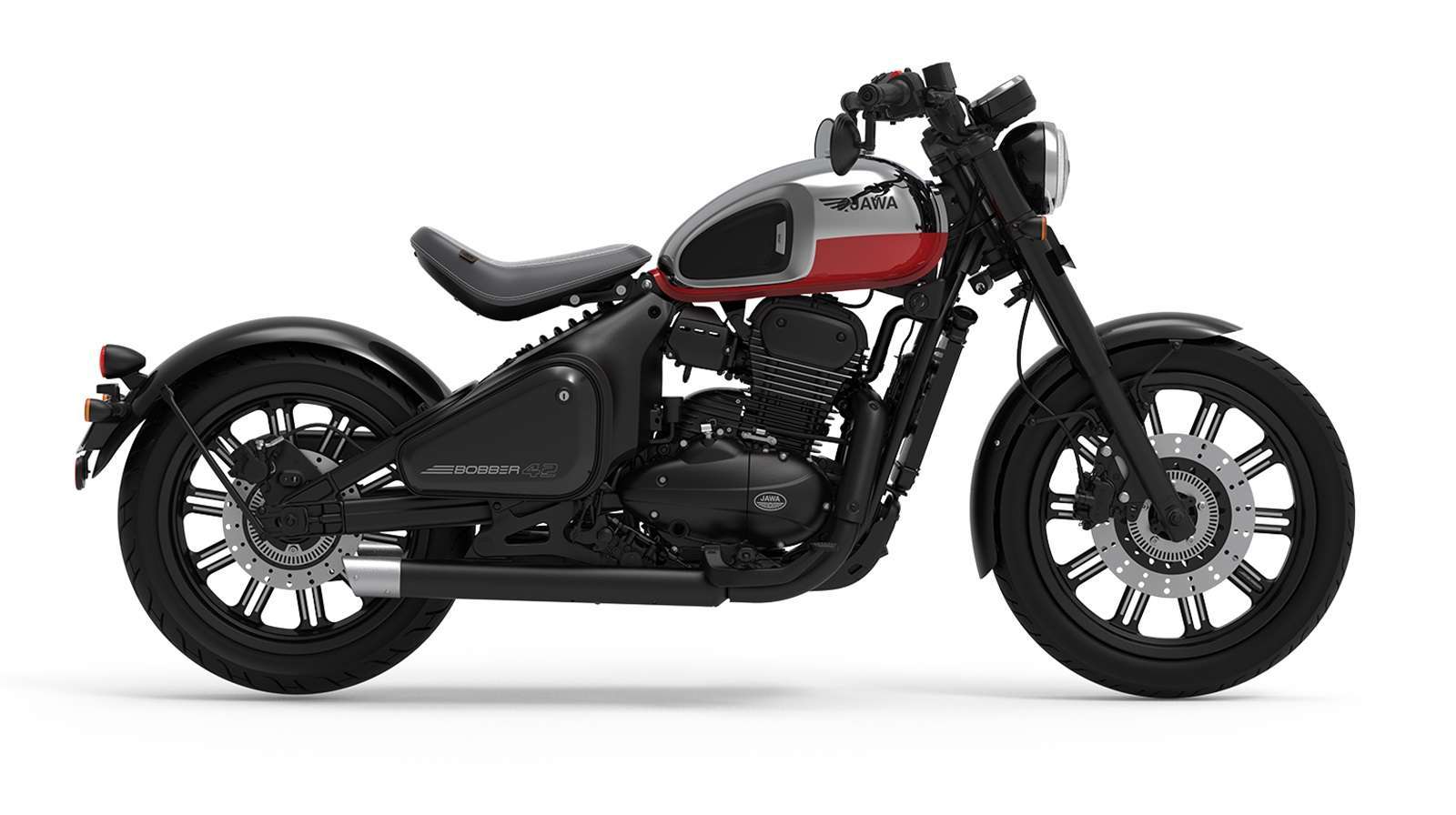 Red Sheen Jawa 42 Bobber variant