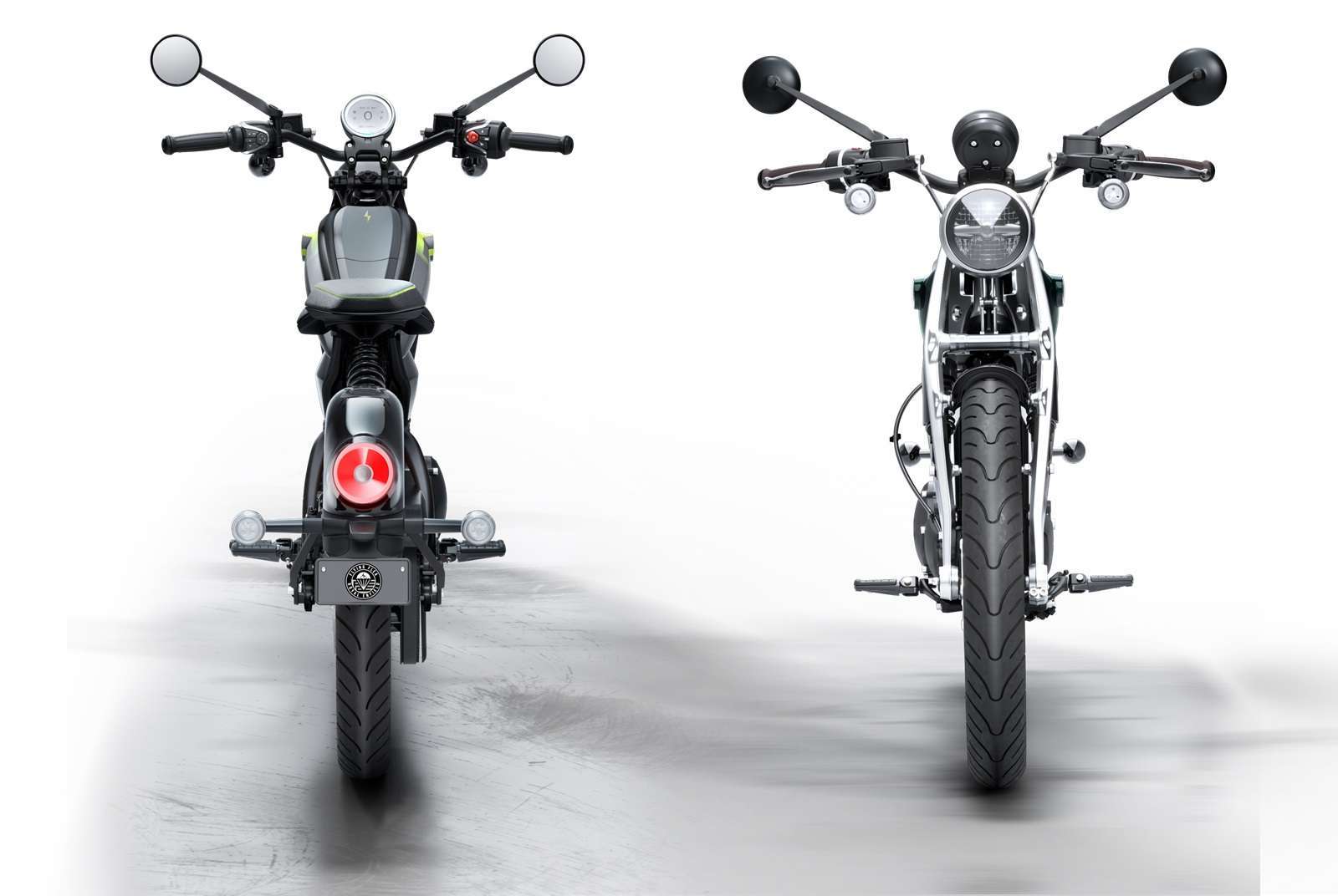 Royal Enfield Flying Flea C6 electric bike front and back