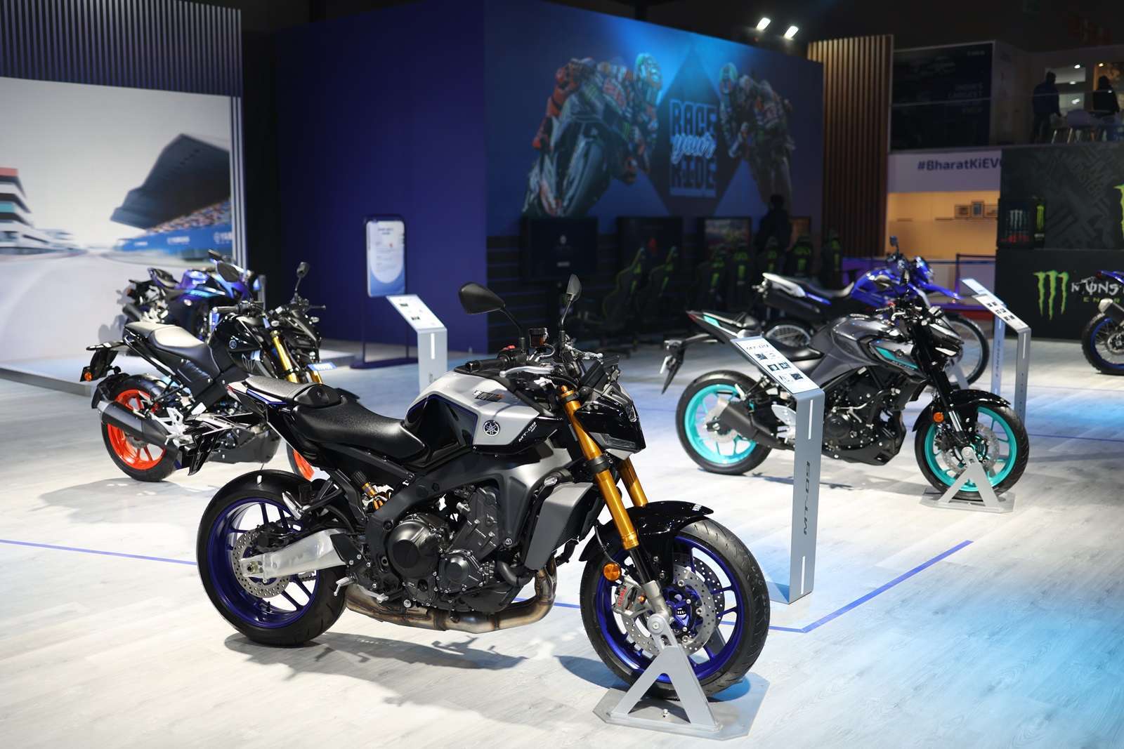 Yamaha MT-09 MT-03 MT-15 at Bharat Mobility Global Expo 2025