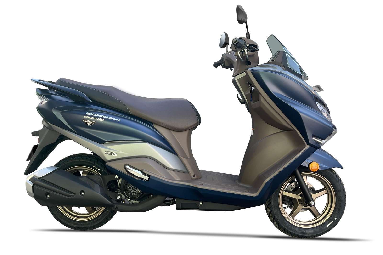 Suzuki Burgman Street EX in the new Metallic Matte Stellar Blue colour