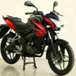 new bajaj pulsar 150ns red colour with kick starter