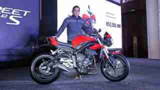 Vimal Sumbly with the 2017 Triumph Street Triple
