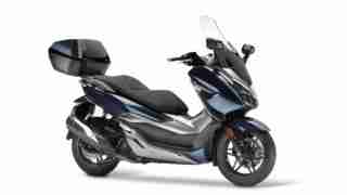 New Honda Forza 300 blue with top box