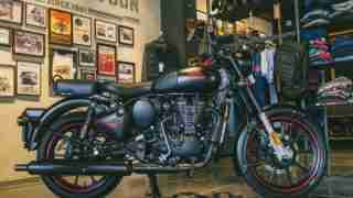 BS6 Royal Enfield Classic 350 Stealth Black with alloys