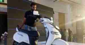 TVS iQUBE electric scooter alloy wheel and size