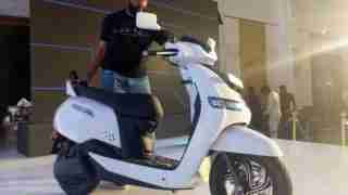 TVS iQUBE electric scooter alloy wheel and size