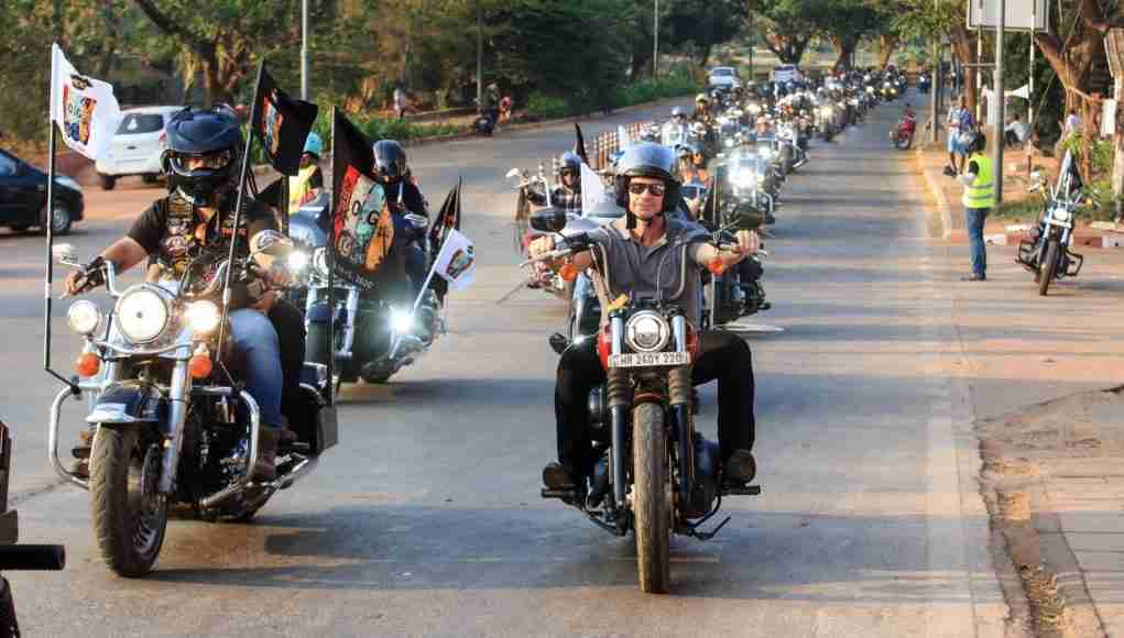 Harley Owners Group in Goa at the parade held as part of 8th India H.O.G. Rally