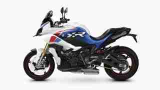 2021 BMW S 1000 XR - Light white uni - Racing blue metallic - Racing red uni left side view