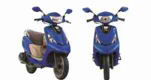 BS6 TVS Zest 110 Matte Blue