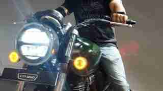 Honda H'ness CB 350 with rider