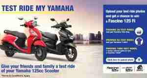 Test Ride My Yamaha campaign