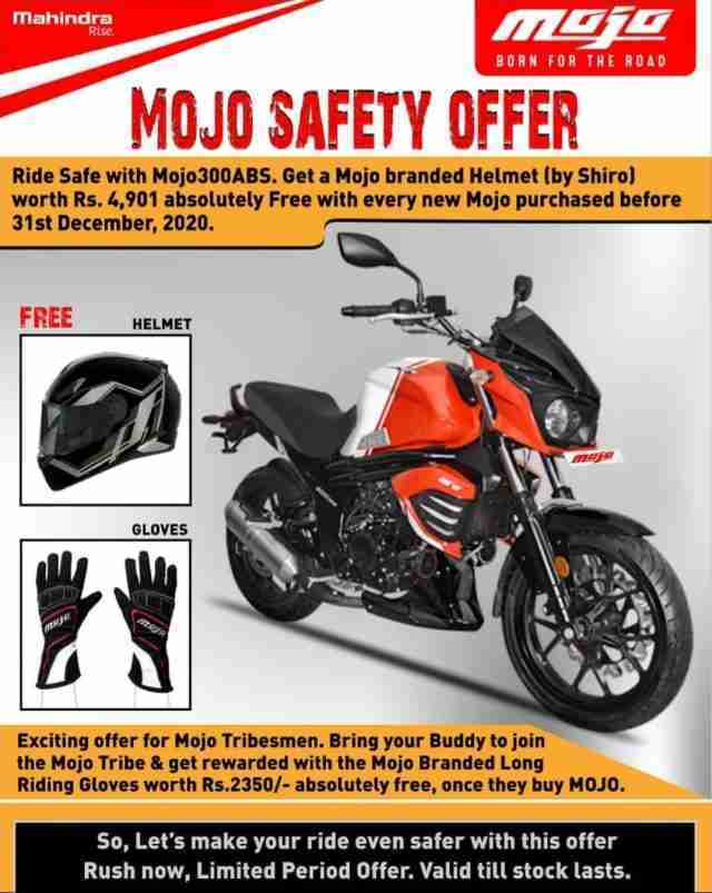 Mahindra Mojo Offers Free Shiro Helmet