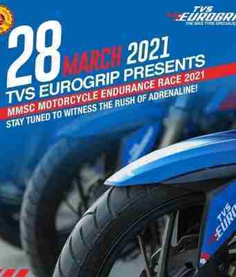 MMSC Motorcycle Endurance Race 2021 to be entirely on TVS Eurogrip tyres