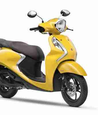 Yamaha Fascino 125 Fi Hybrid Yellow Cocktail colour option