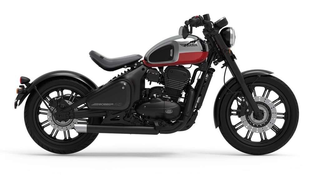 Red Sheen Jawa 42 Bobber variant