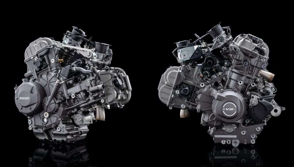 New light weight Ducati V2 engine
