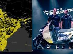 Heatmap of bookings for Ultraviolette Tesseract electric scooter