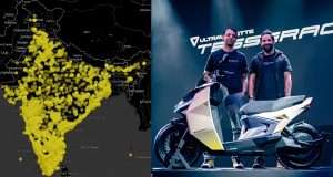 Heatmap of bookings for Ultraviolette Tesseract electric scooter