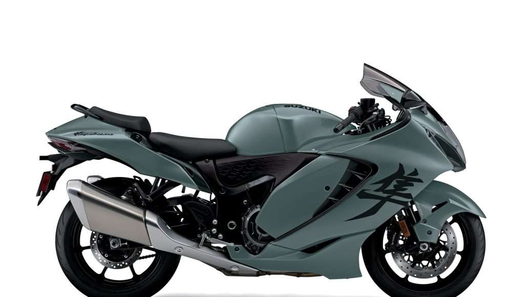 2025 Suzuki Hayabusa in Metallic Mat Steel Green+Glass Sparkle Black