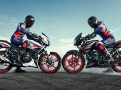2025 Apache RTR 160 with Dual Channel ABS and Red Alloys