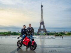 Narayan Subramaniam, CEO & Co-founder Ultraviolette with Ghislain Lestienne, President & Founder of Pink Mobility