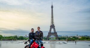 Narayan Subramaniam, CEO & Co-founder Ultraviolette with Ghislain Lestienne, President & Founder of Pink Mobility