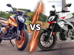 Duke 390 vs Tuono 457 comparison
