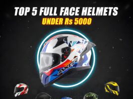 Top 5 Full Face Helmets Under Rs 5000
