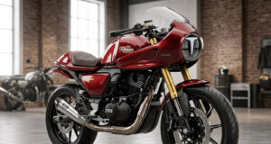 TVS Ronin Cafe Racer AI image based on design patent