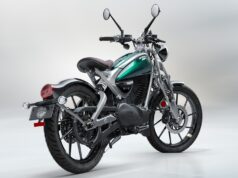 Royal Enfield’s Flying Flea C6 rear three quarter