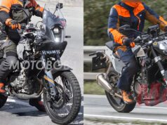 KTM 490 Adventure and 490 Duke spotted testing