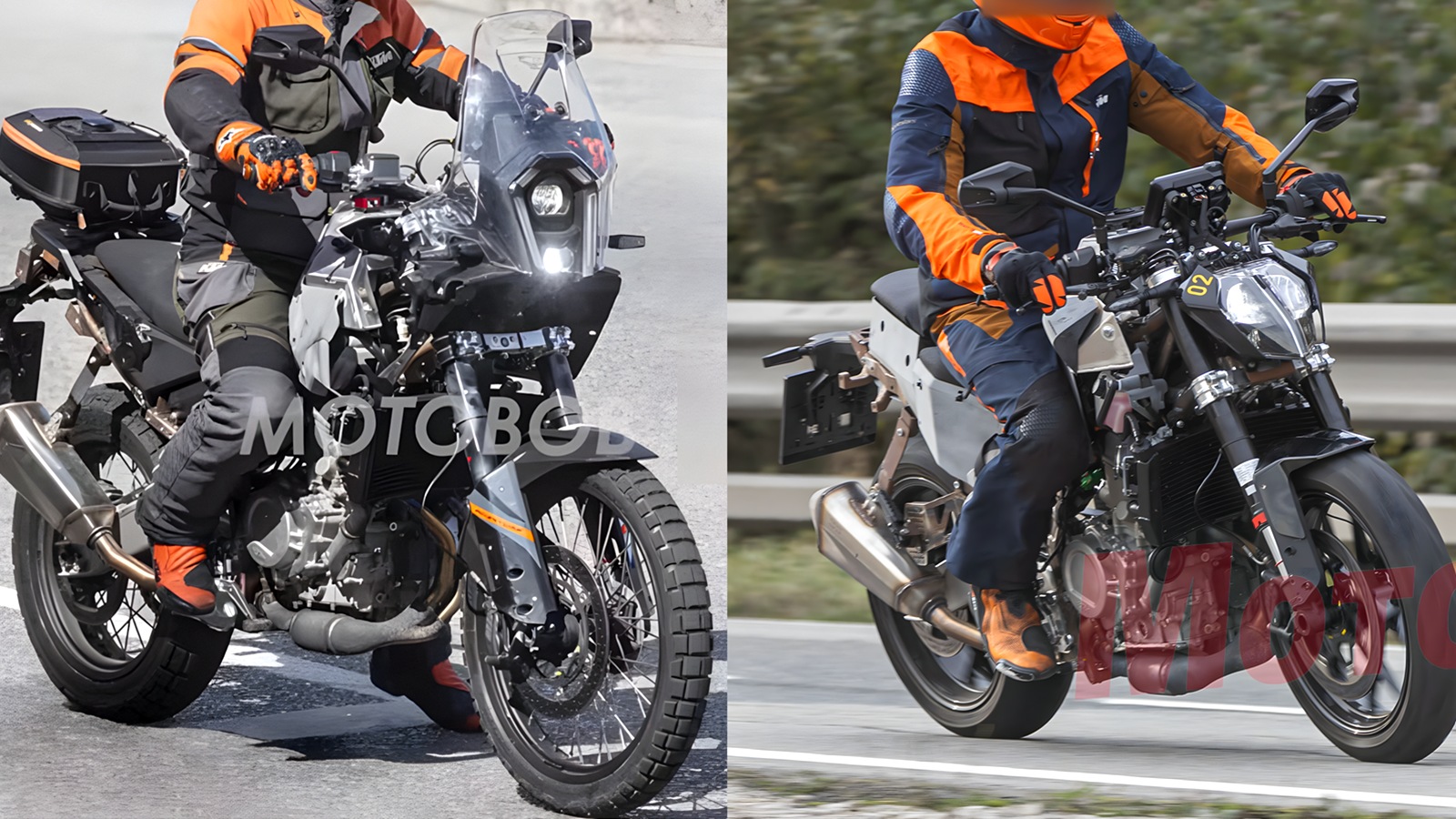 KTM 490 Adventure and 490 Duke spotted testing
