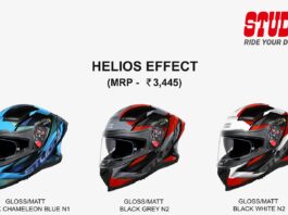 New Updated STUDDS Helios Effect Helmet Launched New Updated STUDDS Helios Effect Helmet Launched
