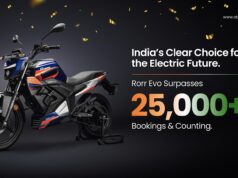 Oben Rorr Evo Electric Motorcycle Bookings Over 25,000 Orders in 15 Days