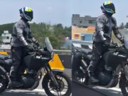 Royal Enfield Himalayan 750 with alloy wheels and touring accessories