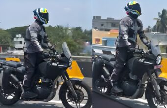 Royal Enfield Himalayan 750 with alloy wheels and touring accessories
