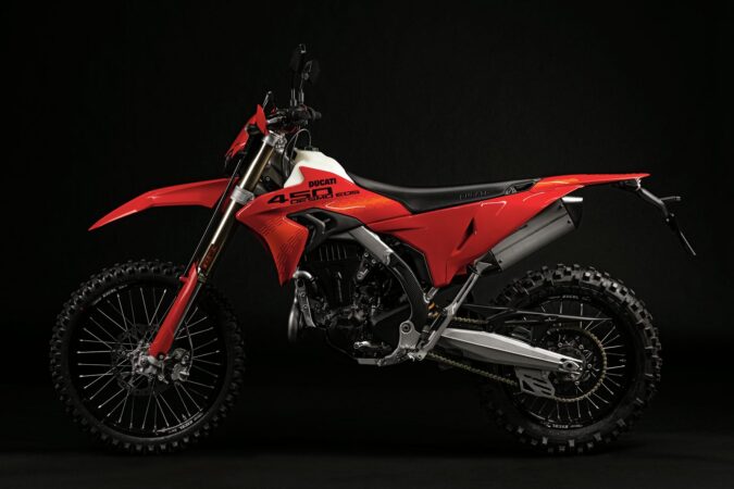 Ducati Desmo450 EDS Enduro Motorcycle Studio photo