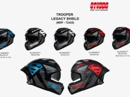 Studds Drops the All-New Trooper Legacy Shield Helmet Studds Accessories Ltd. Launches the Trooper Legacy Shield Helmet in India