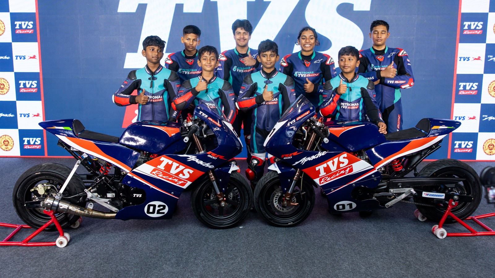 TVS Apache RR 200 Mini motorcycle for the Apache Junior Programme TVS Apache RR 200 Mini motorcycle for the Apache Junior Programme