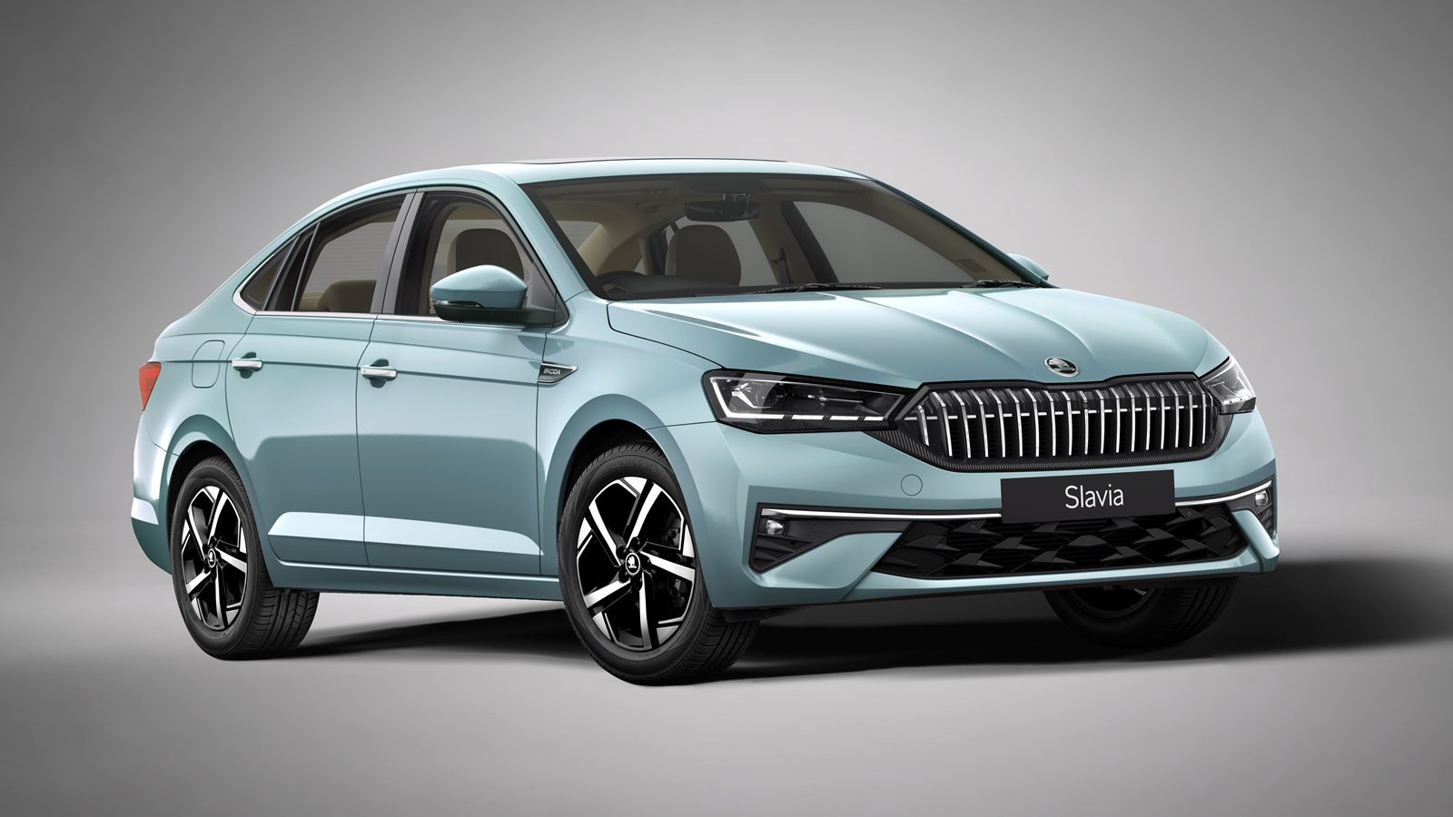 2026 Skoda Slavia Facelift Arctic Silver