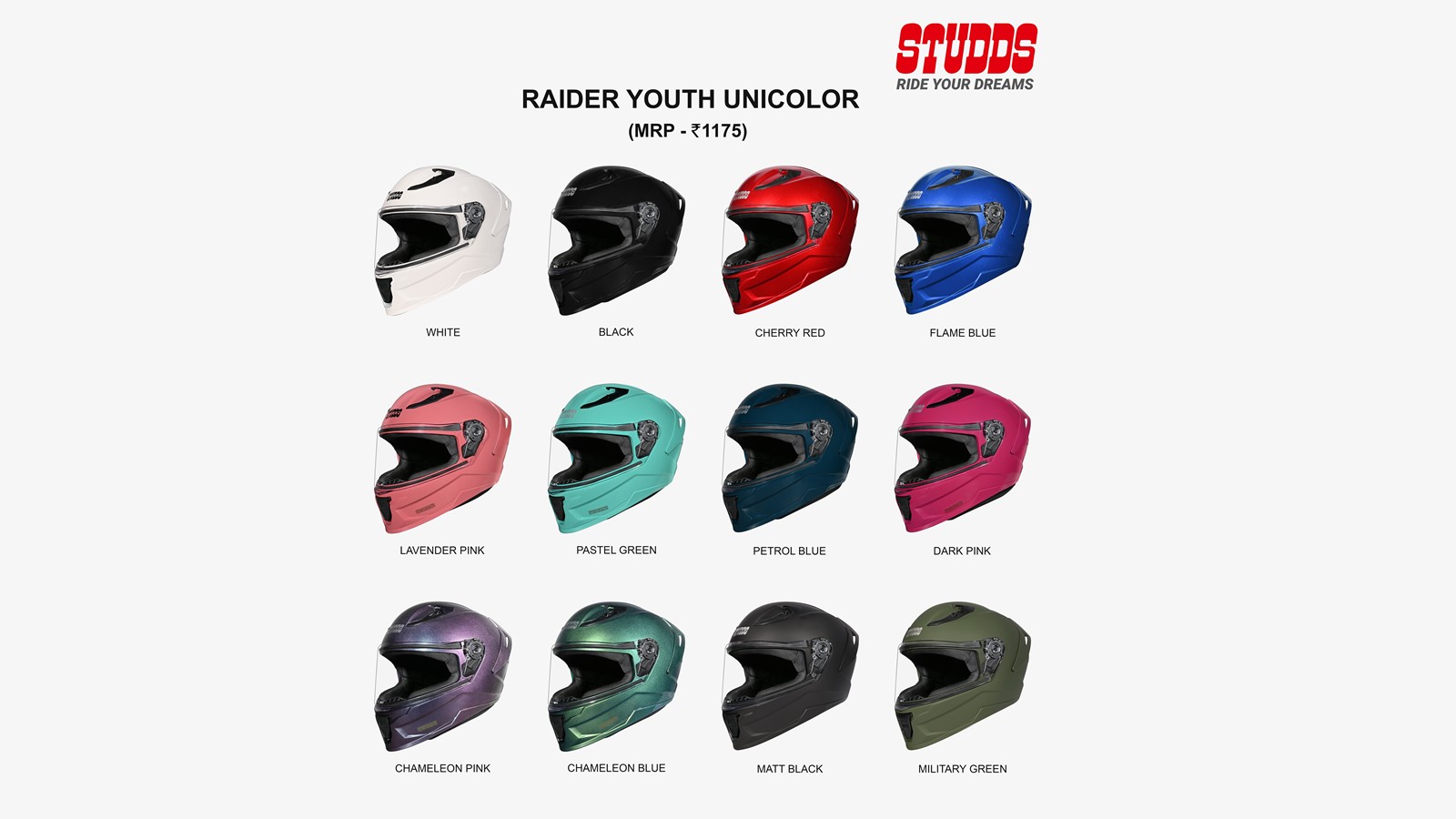 STUDDS Launches Raider Youth Full-Face Helmet for Young Riders and Petite Adults STUDDS Launches Raider Youth Full-Face Helmet for Young Riders and Petite Adults