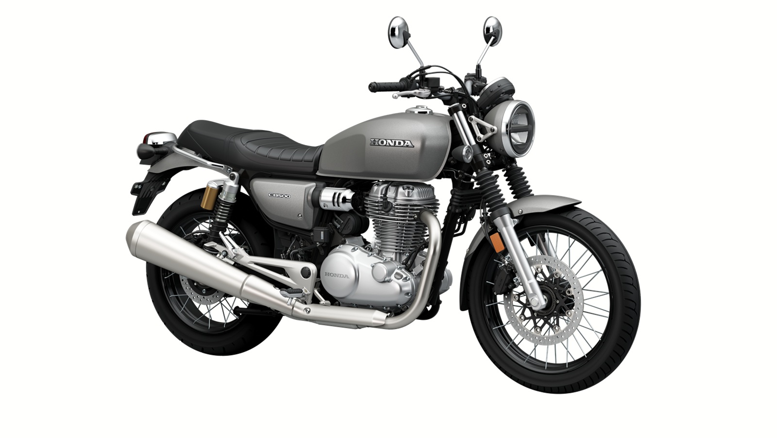 2026 Honda CB500 Mat Steel Silver Metallic 2026 Honda CB500 Mat Steel Silver Metallic
