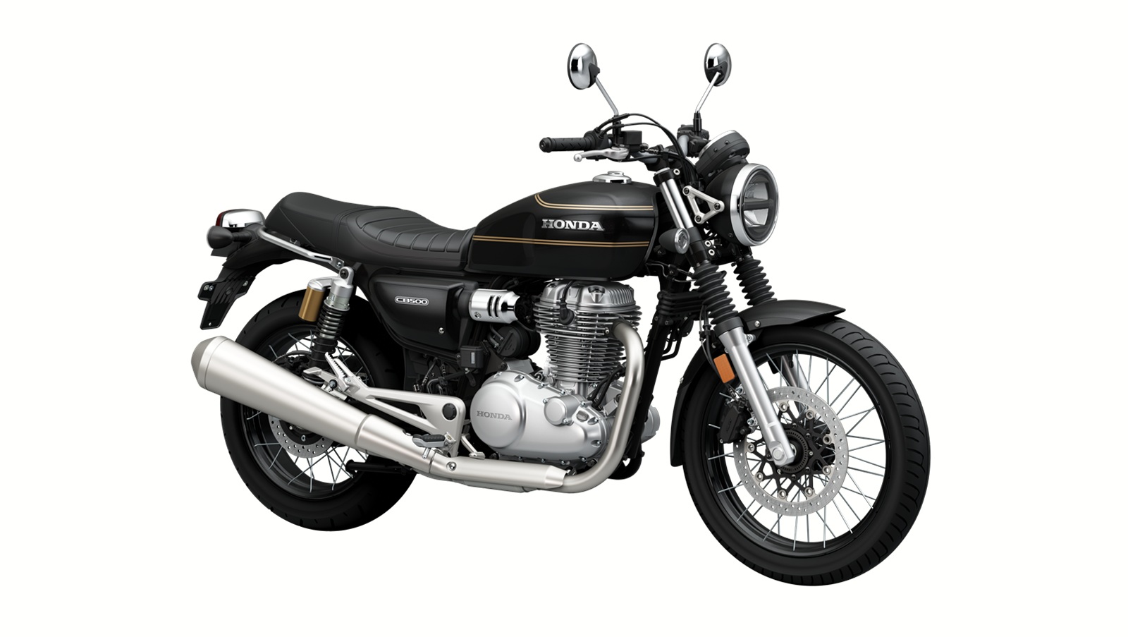 2026 Honda CB500 Pearl Igneous Black Stripe