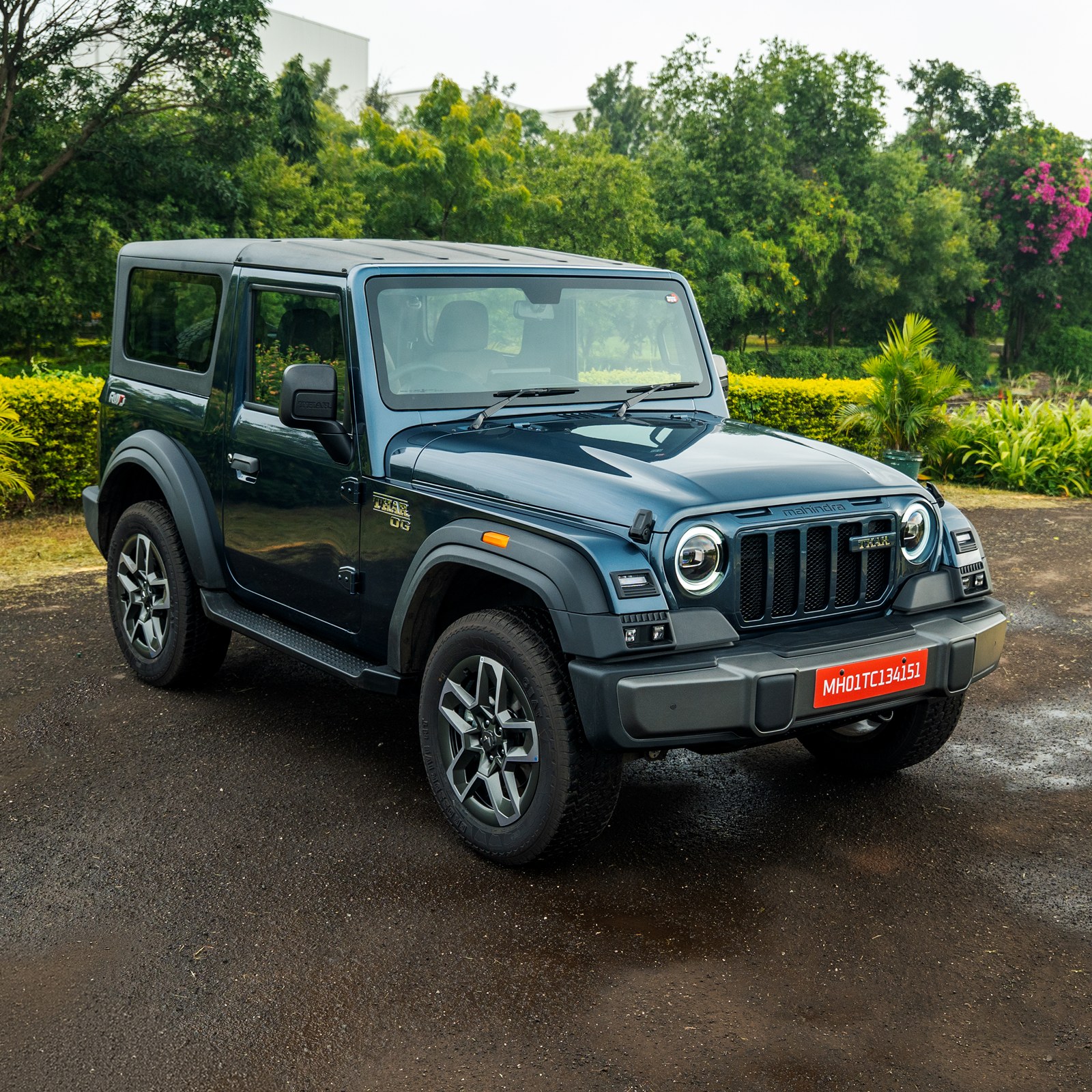Mahindra Thar OG front left three quarter