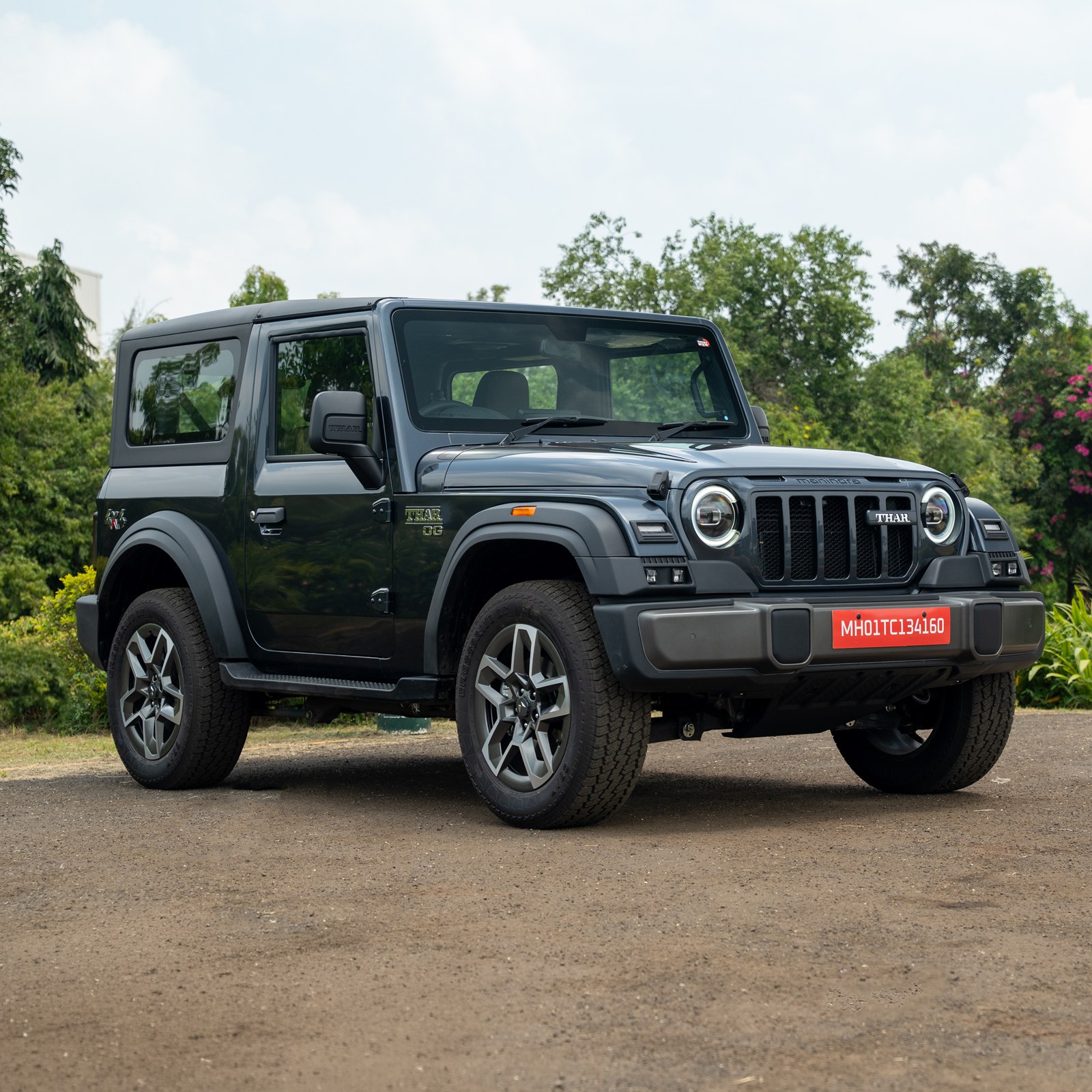Mahindra Thar OG front three quarter Jeans Blue