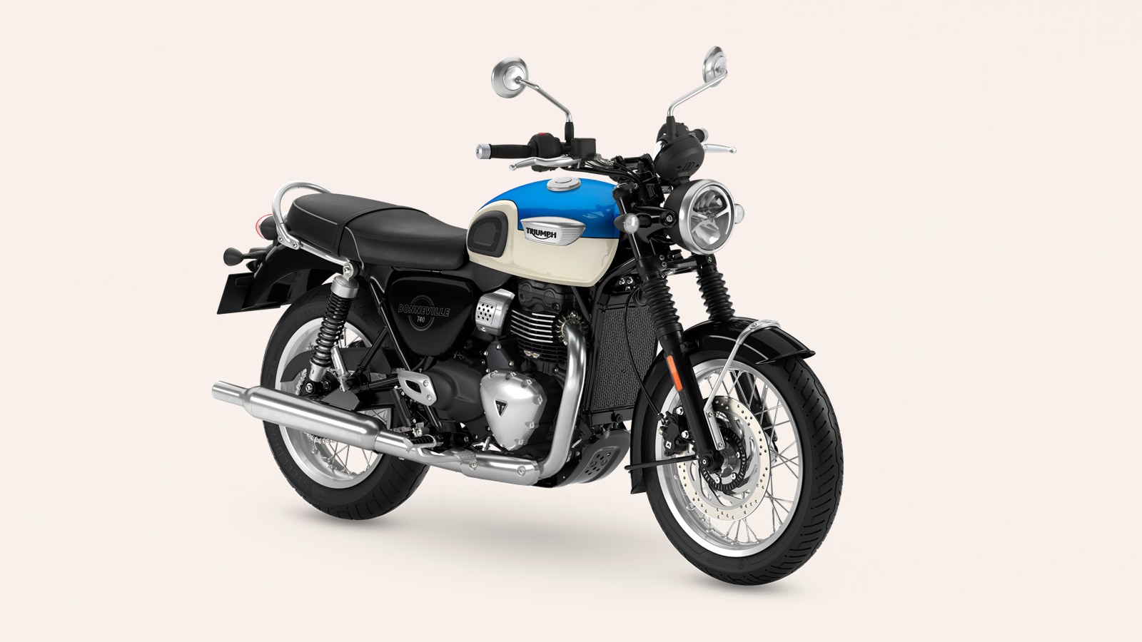 Triumph Bonneville T40 - Aegean Blue and Fusion White