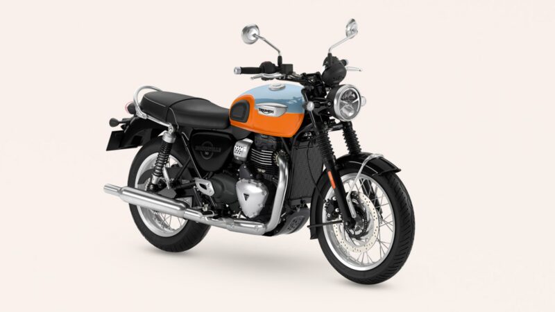 Triumph Bonneville T40 - Meriden Blue and Tangerine Orange